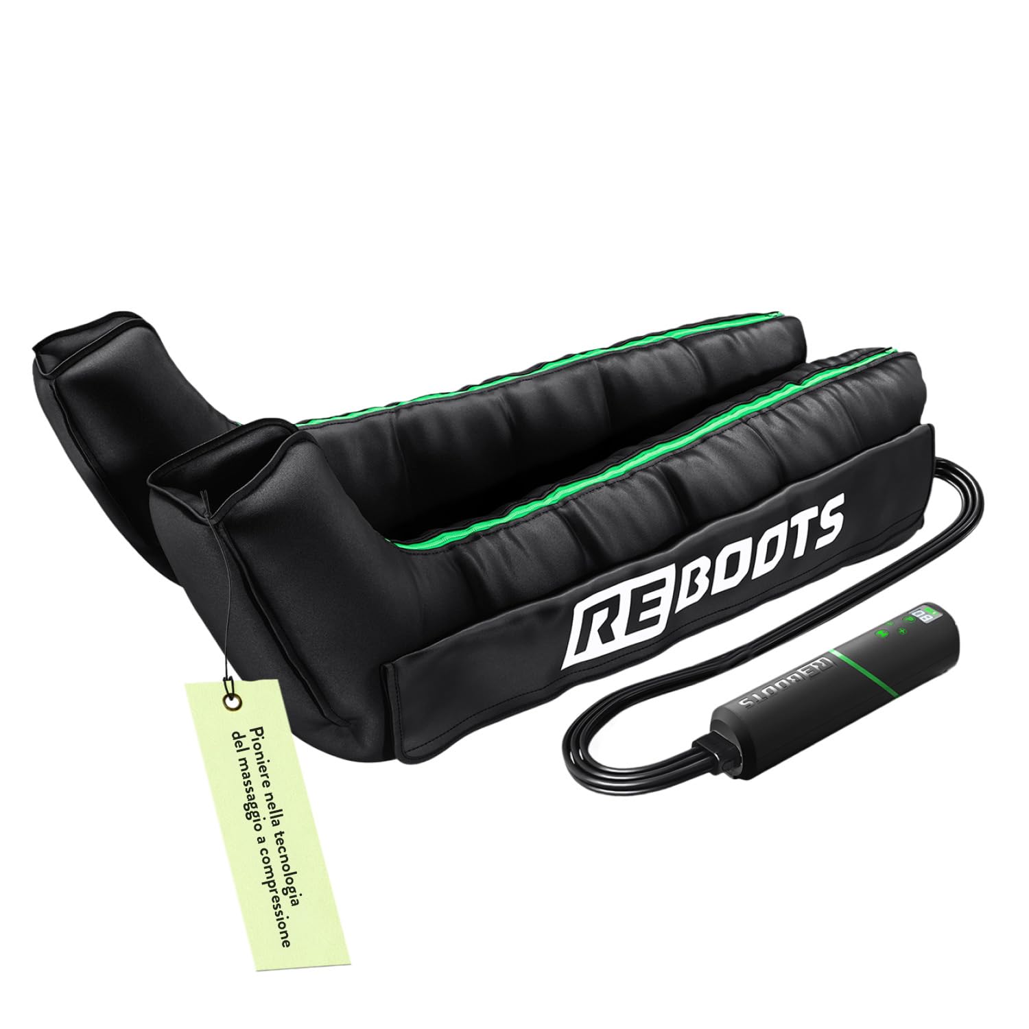 Go Lite Boots - Massaggiatore per gambe | 180 mmHg | 4 camere sovrapposte | per casa e in viaggio | recupero muscolare | L