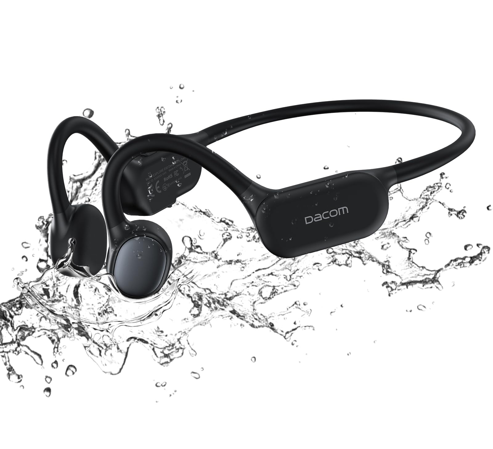 DACOM Słuchawki dźwiękowe kości Bluetooth 5.3 Open Ear bezprzewodowe słuchawki douszne IPX7 wodoszczelne słuchawki do uprawiania sportu, fitnessu i pływania