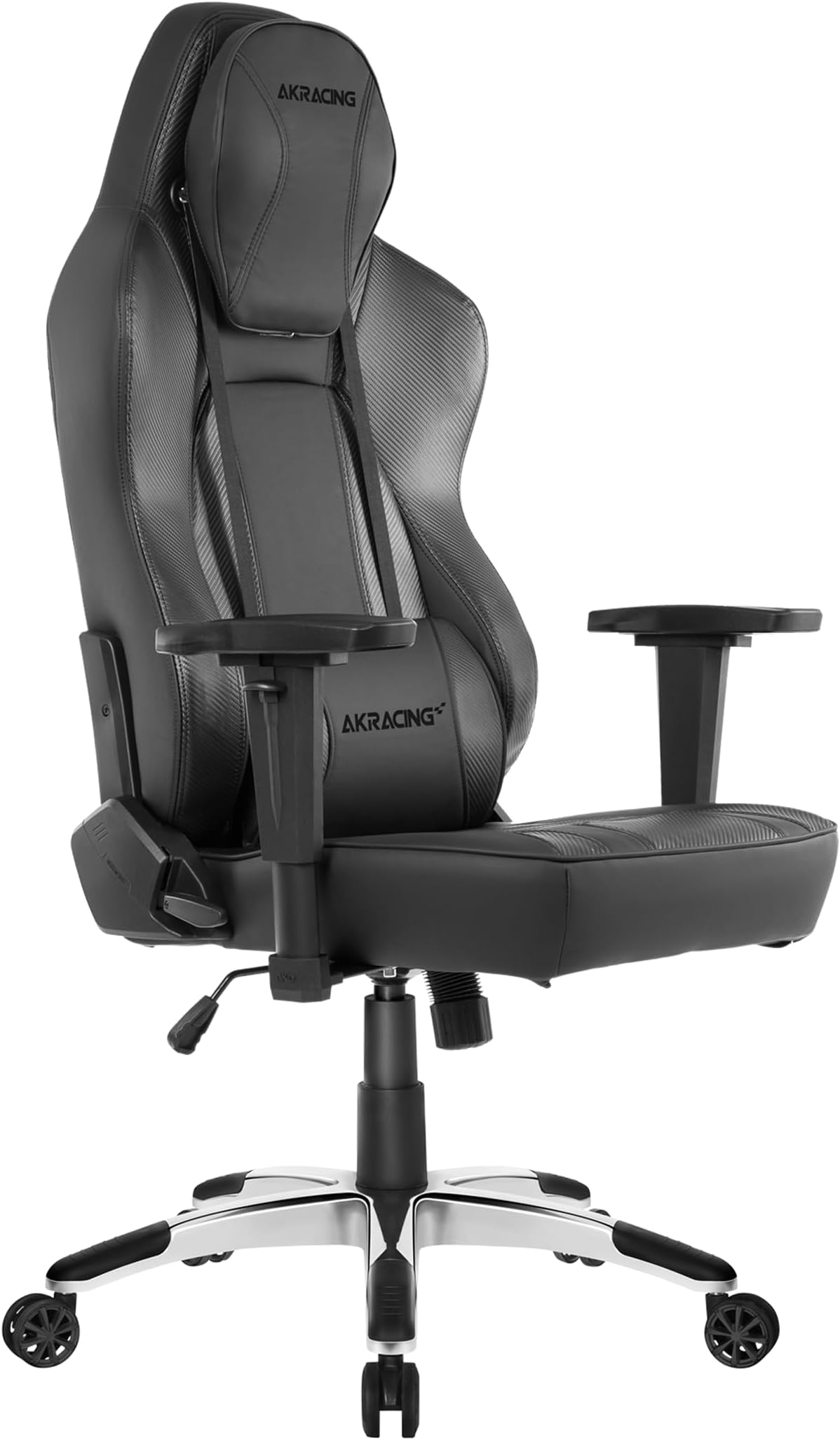 AKRacing Office Series Obsidian Ergonomic Computer Chair with High Backrest, Recliner, Swivel, Tilt, Rocker and Seat Height Adjustment Mechanisms - Carbon Black - PC/Mac/Linux