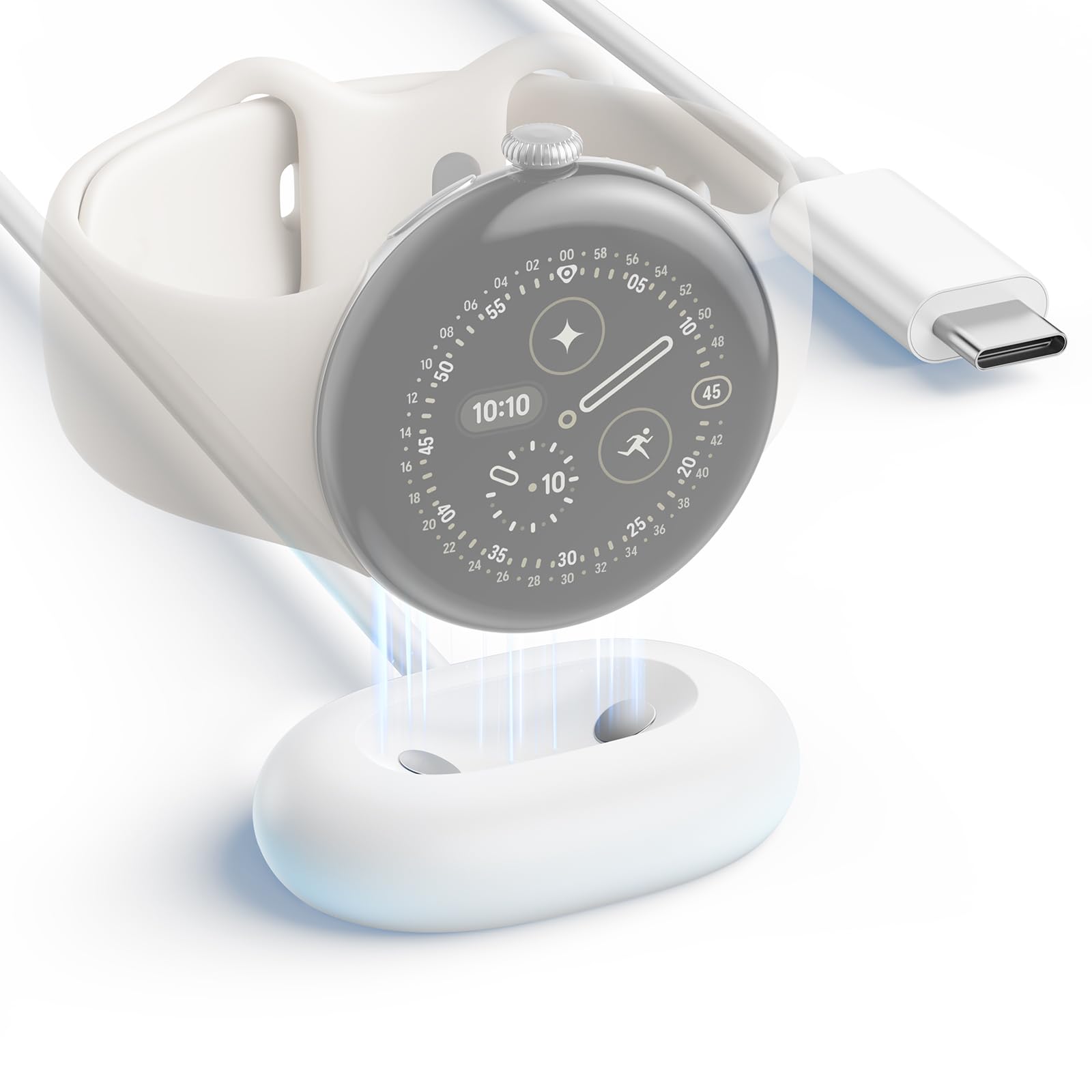 Cable de carga de repuesto de reloj inteligente Pixel Watch 4 base USB-C de 41mm 8