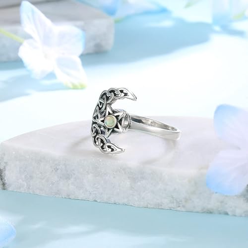 Miniatura 10 de 925-Sterling-Silver Anti Anxiety Ring for Women Sunflower Bee Ladybug Butterfly Spinner Fidget Rotatable Calm Rings Jewelry Gifts for Girls Teens