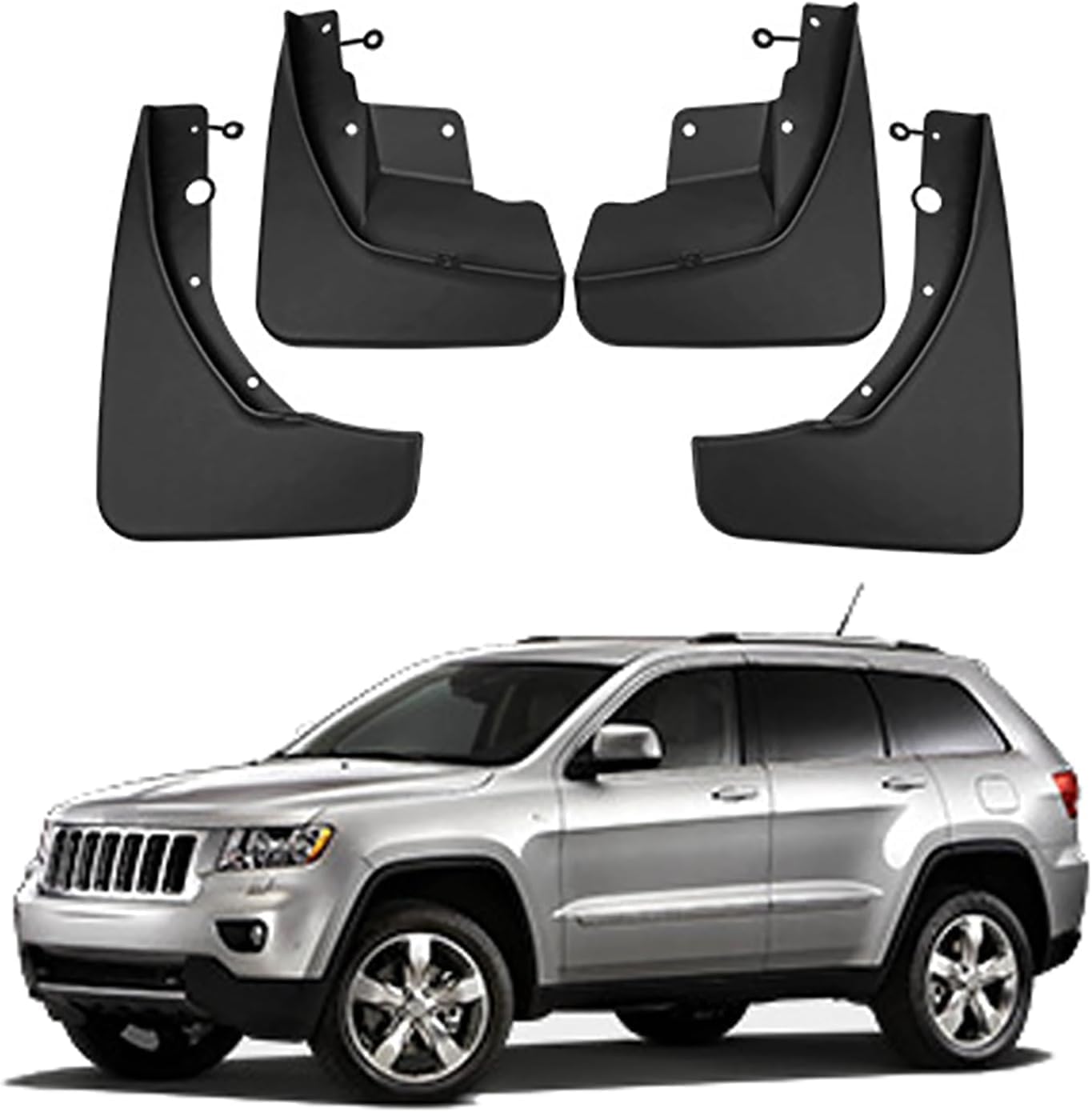 Nysldsco Normal 4Pcs Premium Mud Flaps For Jeep Grand Cherokee 2011-2021 Front And Rear Splash Guards Durable Mudguards Protection Against Road Debris