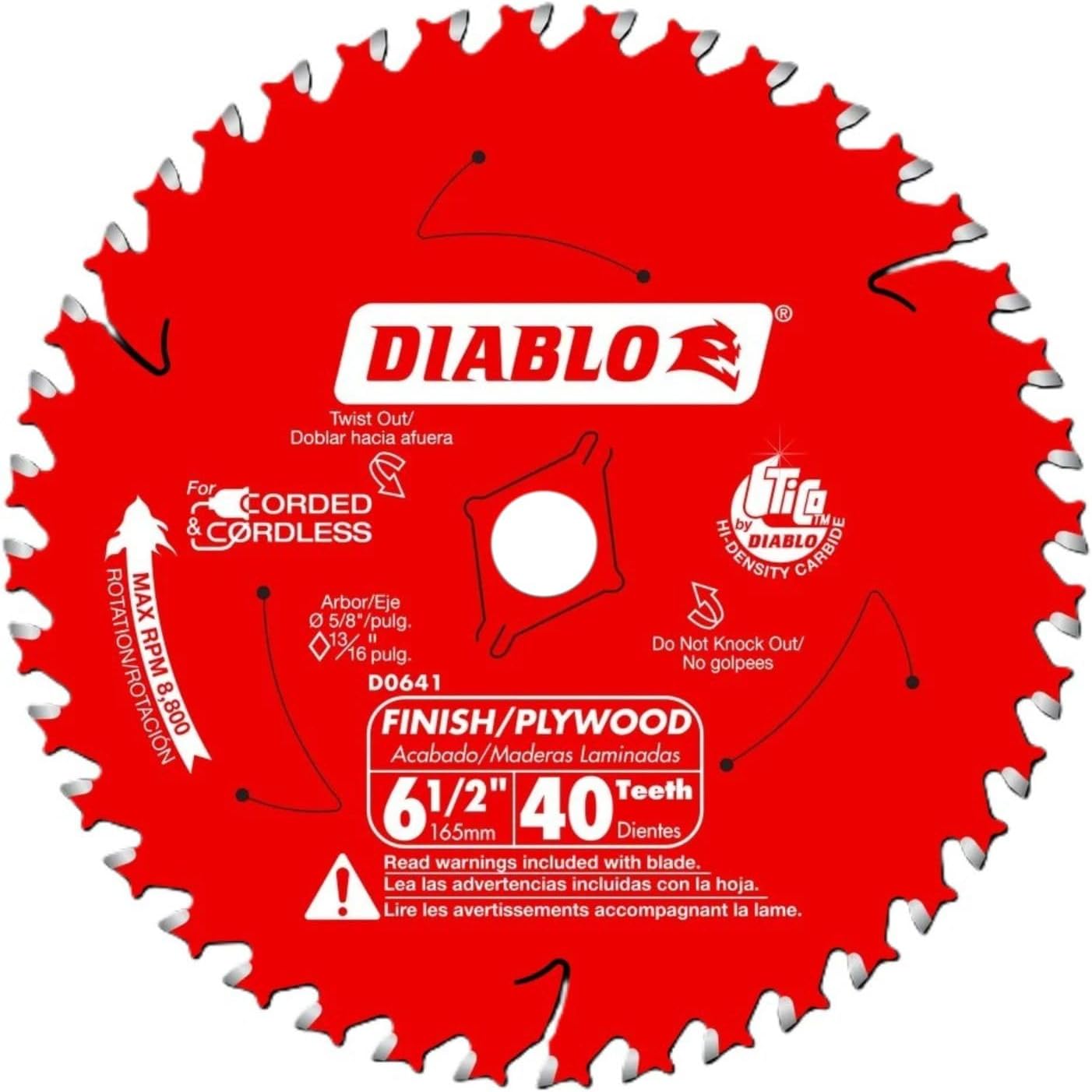 Freud D0641X Finishing Saw Blade, Multi, 6-1/2" x 40"