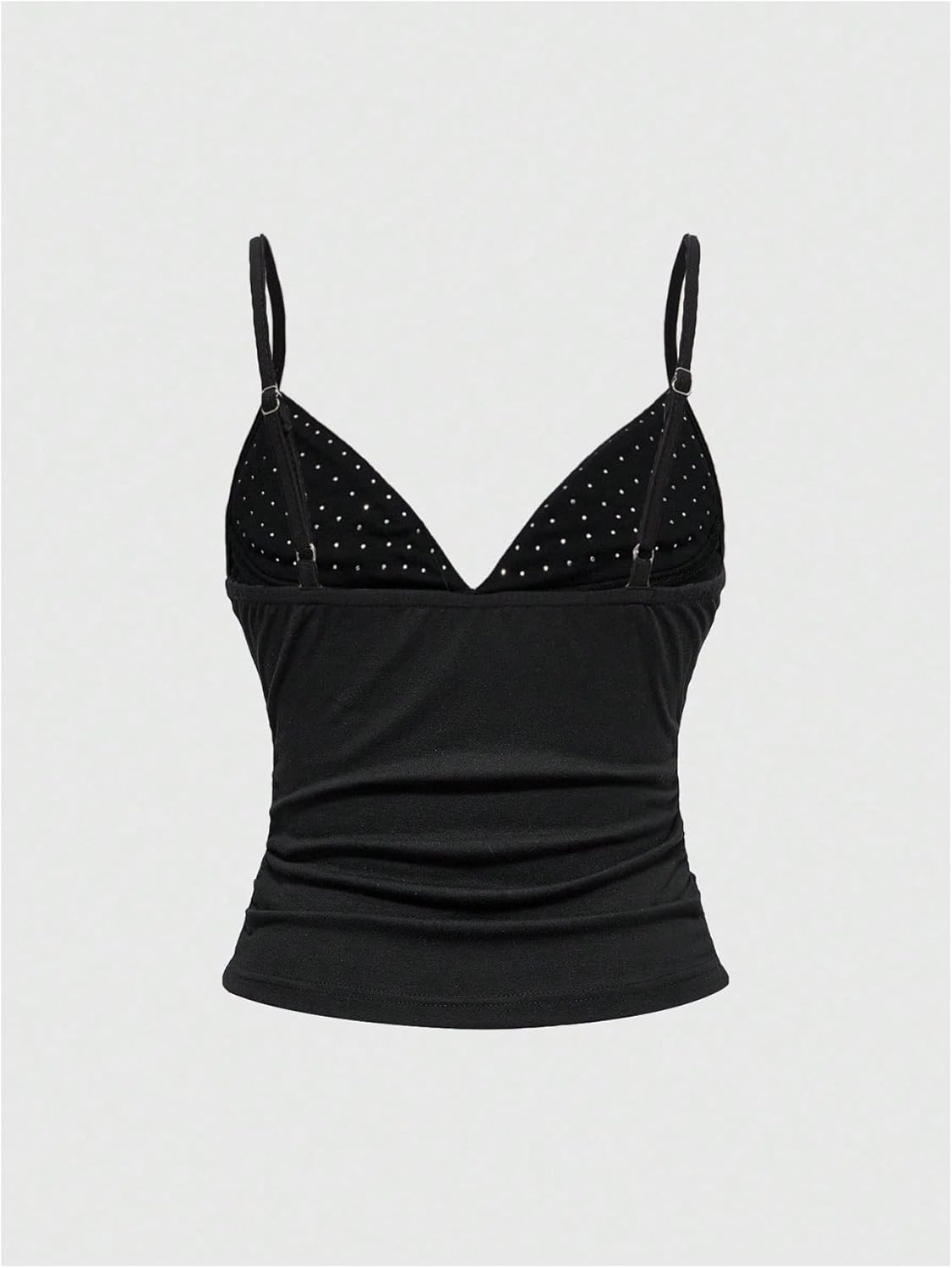 Verdusa Women's Y2k Studded Going Out Tops 2000s Deep V Neck Goth Camisole Top Club Outfits - Image 3