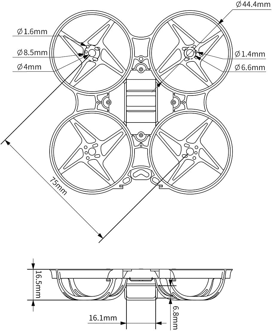 BETAFPV Air65 Whoop Frame Kit – 2 Stück, Ultraleicht, Für 65mm Racing-Drohnen