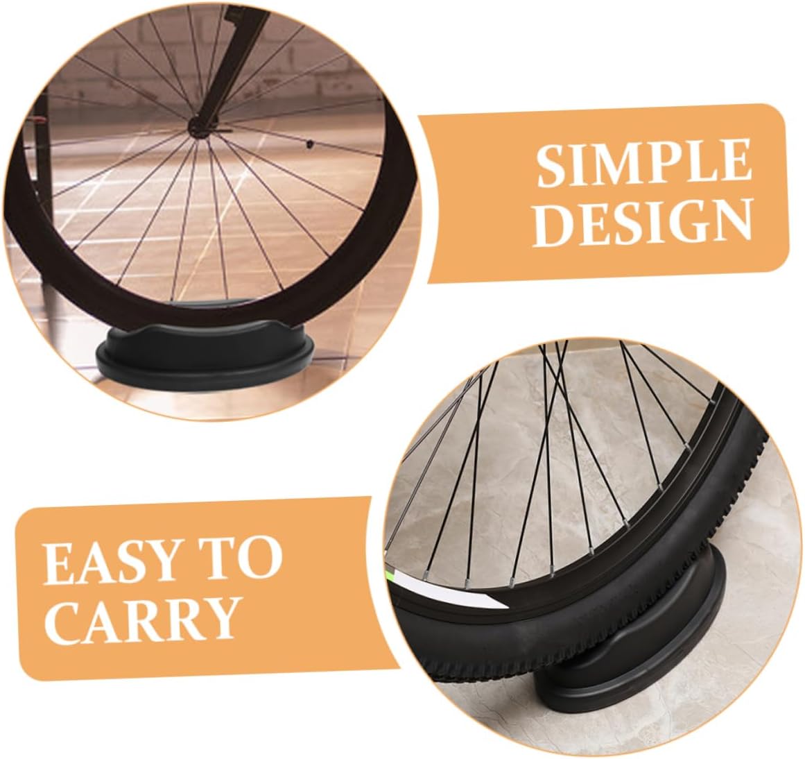 4pcs Bike Trainer Stand Mat Front Wheel Riser Block Stable Exercise Bike Pad Accessories for Indoor Cycling