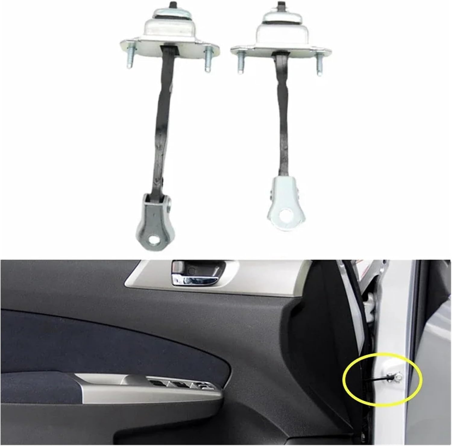 Front Rear Door Hinge Stay Check Strap Stopper Limiter Fit for Forester SH 2008-2012 EXIGA Y10 2009-2012(Front Left)