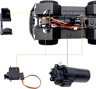 155mm 6.10in Wheelbase Assembled Frame Chassis with 2-Speed Gearbox for Rc Crawler TRX4M Bronco Defender JJRC C8809 c8801 Part