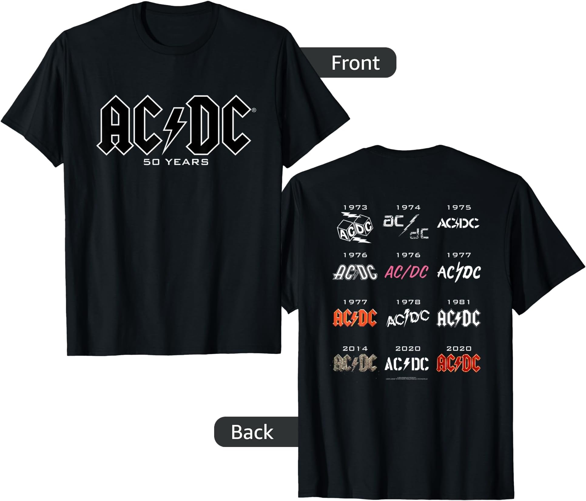 ac dc original t shirt