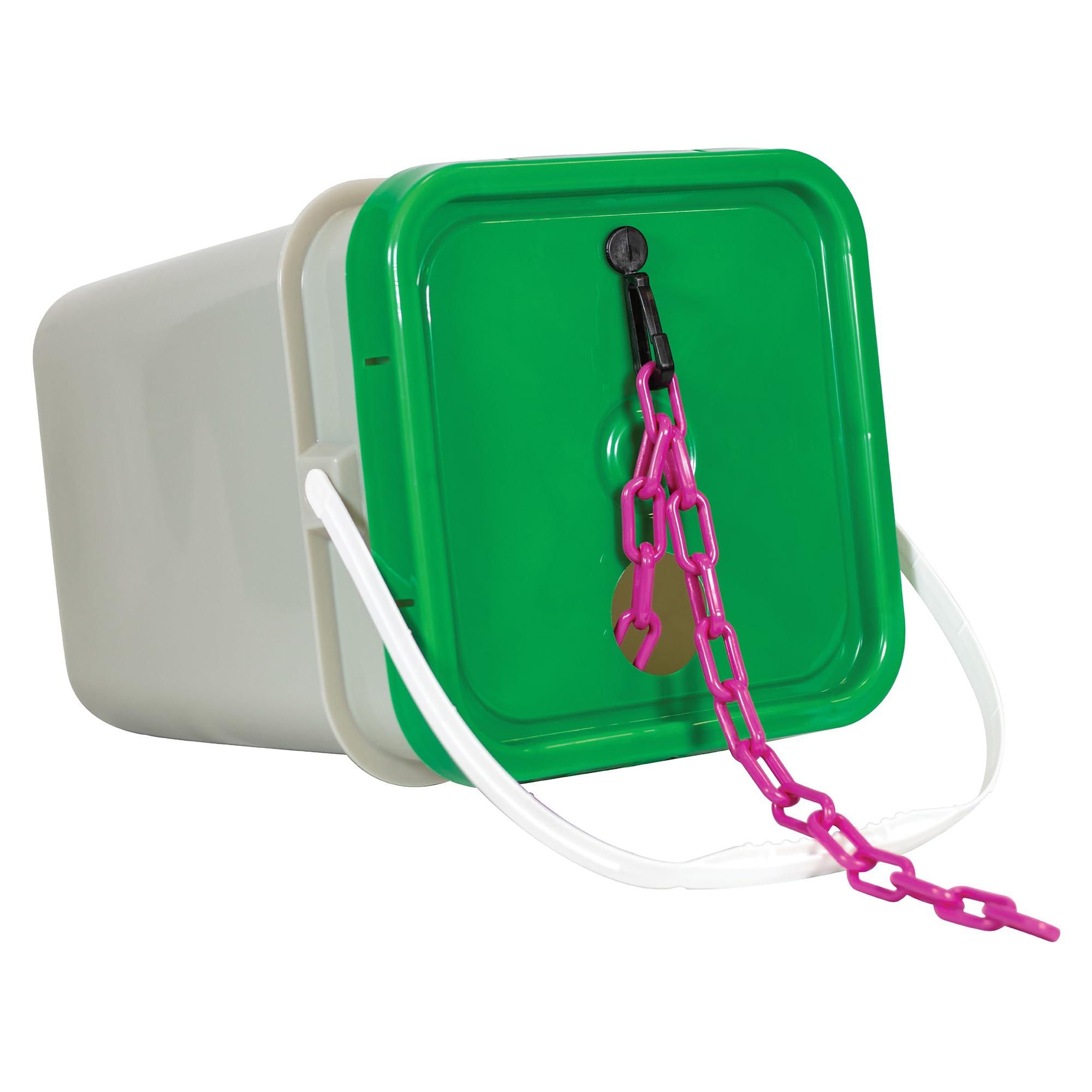 Plastic Barrier Chain Pail by Mr. Chain – 1.5 IN, Plastic, Magenta, Model 30018-P