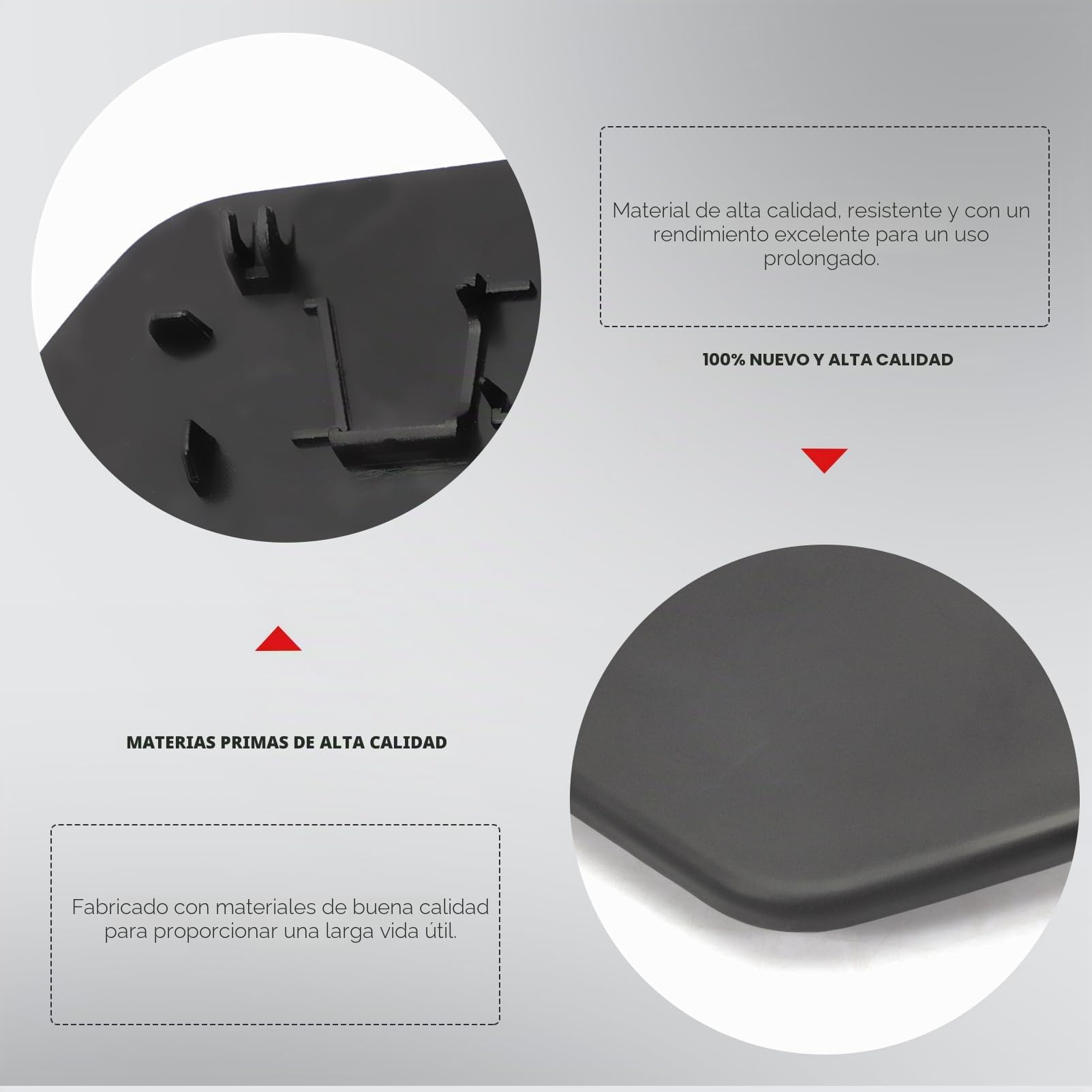 2 piezas de cubierta de lavado de faros para C8 desde 2002, cubierta de boquilla de pulverización, cubierta de parachoques izquierda y derecha 6438.K7, 6438K7, tapa de cubierta de limpieza de