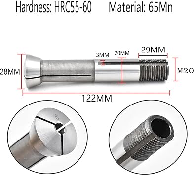 16pcs/Pack Collet Set for Tool U2 Collet Grinder Machine M20 Thread Collet Chucks CNC Machine Part