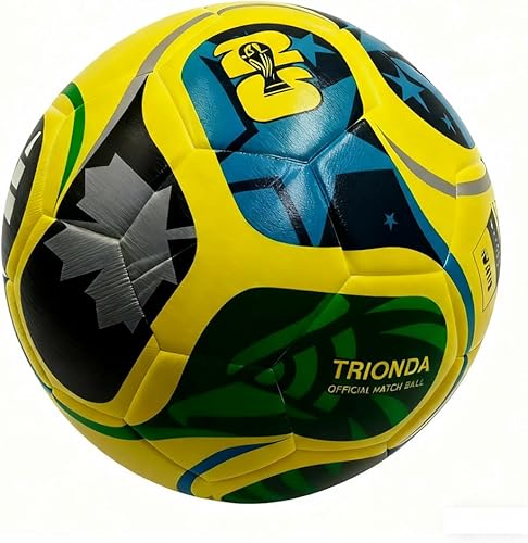 Miniatura 2 de Balón de fútbol oficial estilo Copa del Mundo 2026, tamaño 5, para partidos y entrenamiento, piel sintética duradera con vejiga de butilo, para