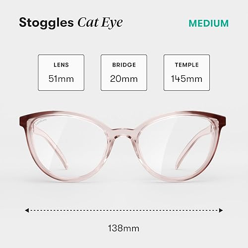 Miniatura 10 de Stoggles - Oficial - Cat Eye- Gafas de seguridad con certificación Z87.1 - Antivaho - Bloqueo de luz azul