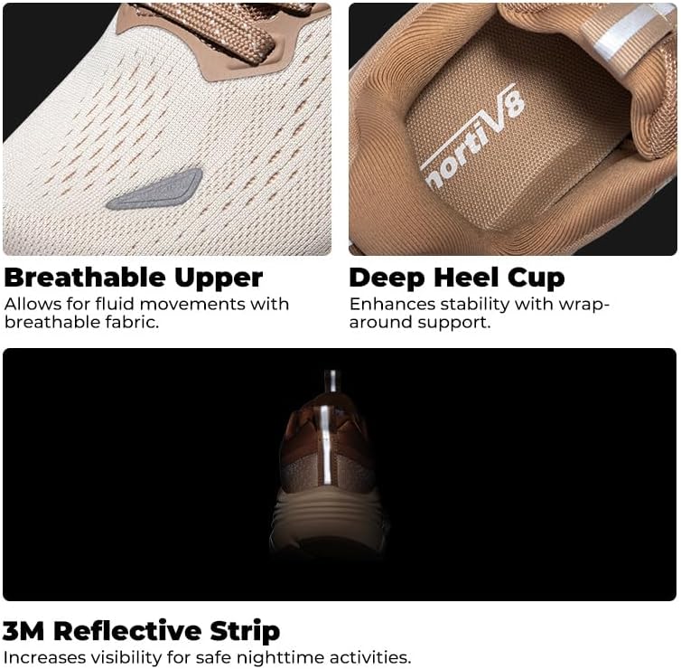 NORTIV 8 Women's Walking Shoes Cushion Comfortable ActiveBreeze Running Tennis Shoes Non-Slip Workout Gym Sports Athletic Breathable Fashion Sneakers - Image 8