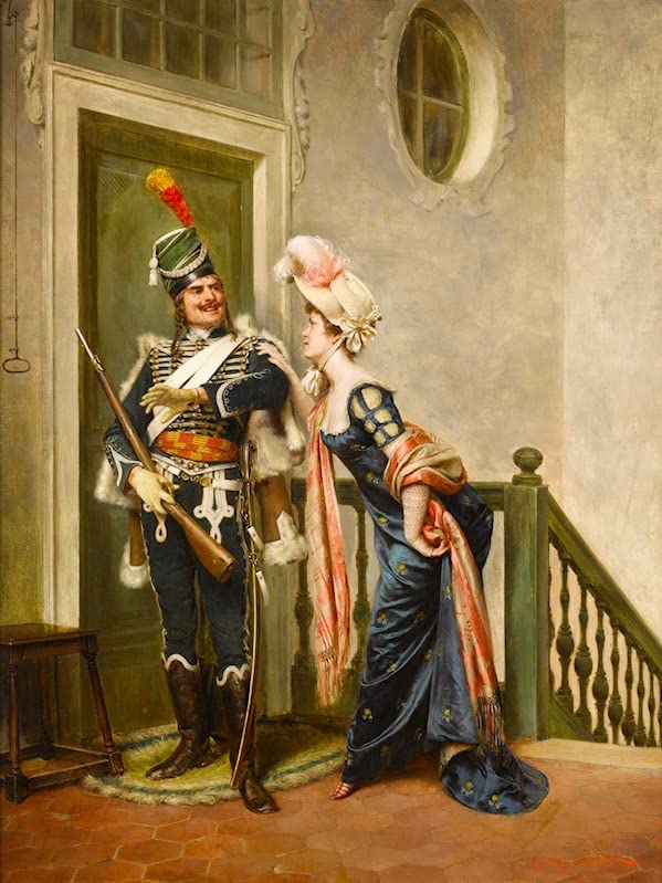 Toile murale abstraite le vaillant officier inspiration artistique salon élégant