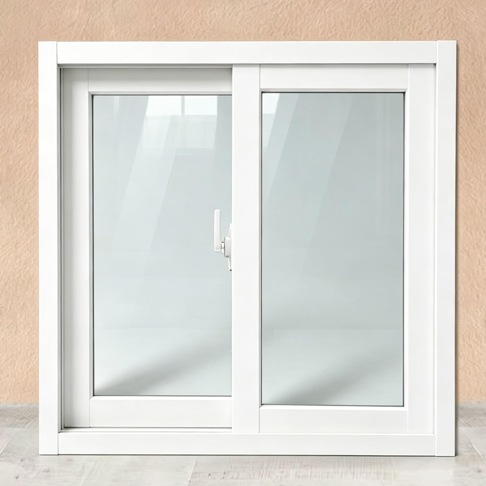 Ventana corrediza de baño con pantalla de fibra de vidrio para cobertizo