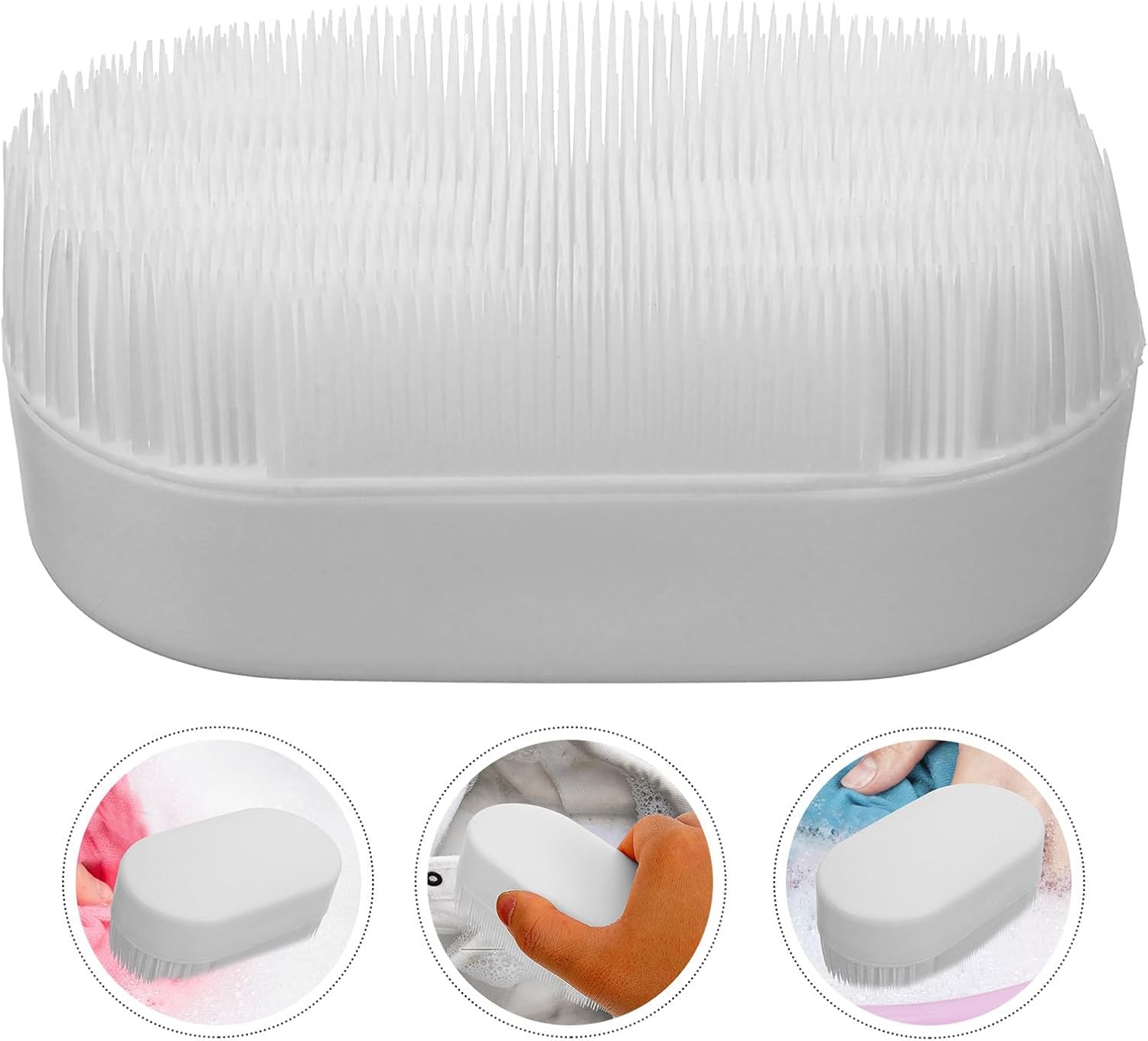 Soft Bristle Cleaning Brush White for Shoes and Laundry Stains