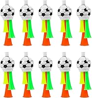 Vista 1 de Bocina de estadio Vuvuzela de 10 piezas: mini bocina de aire de plástico fuerte fabricante de ruido para fanáticos del fútbol niños para eventos