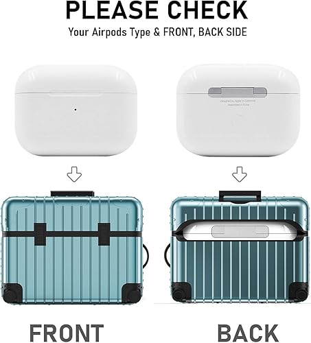 Vista 42 de KOREDA Funda compatible con AirPods Pro de 2ª/1ª generación, bonita y divertida funda de diseño de maleta para Airpods Pro de 2ª/1ª