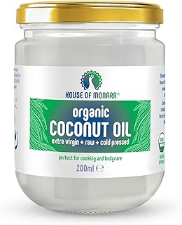 House of Monara Organic Extra Virgin Coconut Oil Pure, Raw and Cold Pres...