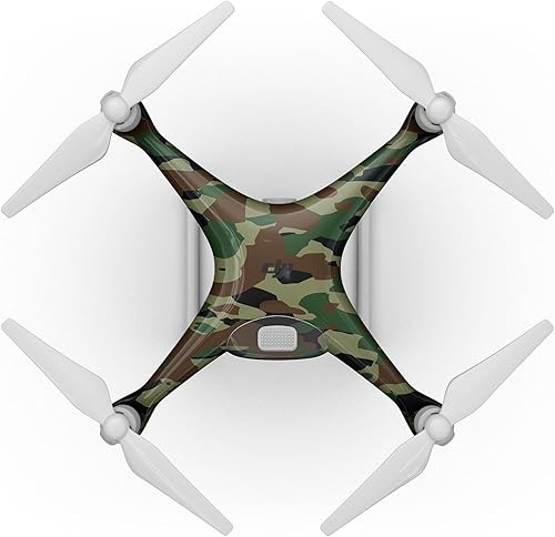 DesignSkinz - Compatible con drones DJI Phantom 4 - Vinilo protector resistente a los arañazos - Camuflaje tradicional