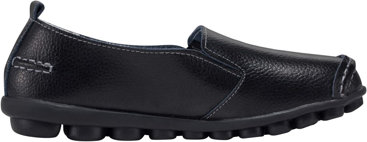 Women's Leather Loafers Comfortable Flat Shoes - Image 7