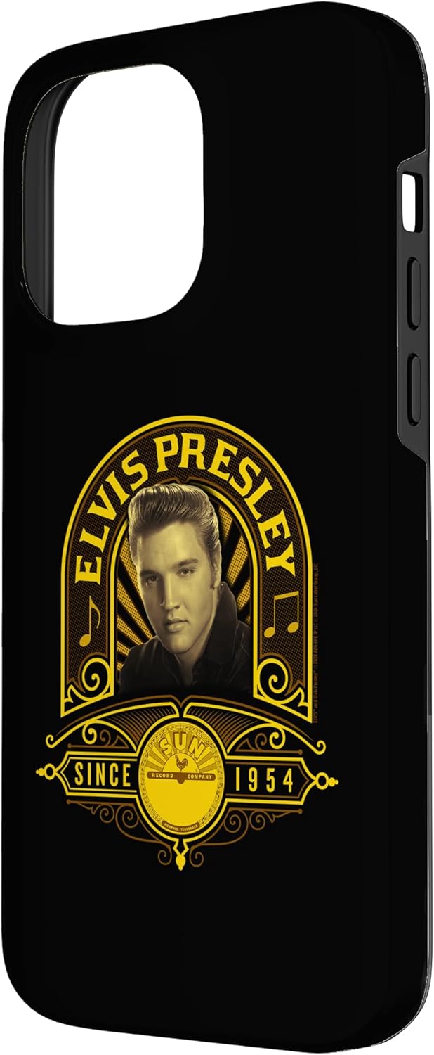 Sun Records X Elvis Presley Since 1954 Golden Frame Case for iPhone 14 Pro Max