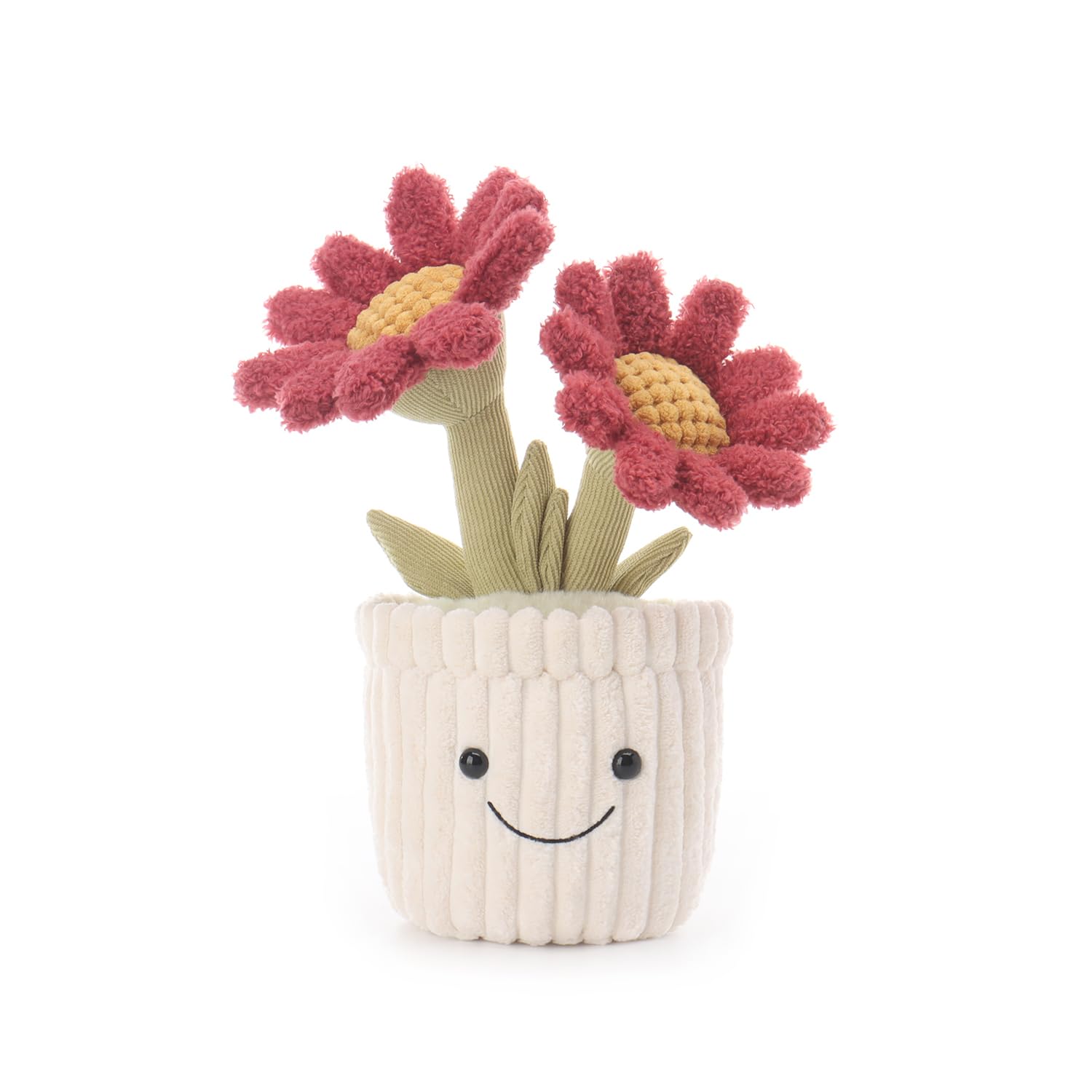 Apricot Lamb Dusty Rose Potted Daisy Flower Plushies Stuffed Animals for Baby Girl and Boy, Soft Cute Plush Toys for Kids, 10 Inches โ image 1