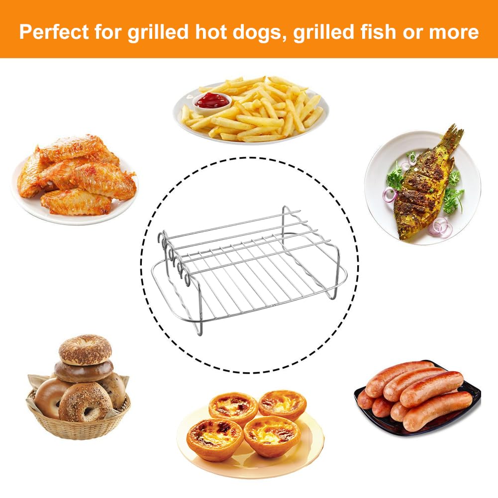 Airfryer Accessoires pour Ninja Flex Drawer Af500eu 10,4 l, 304 Grille de cuisson Ninja Accessoires pour friteuse à air chaud Ninja Foodi Flexdrawer Dual Zone Af500eu Af500eucp, compatible avec