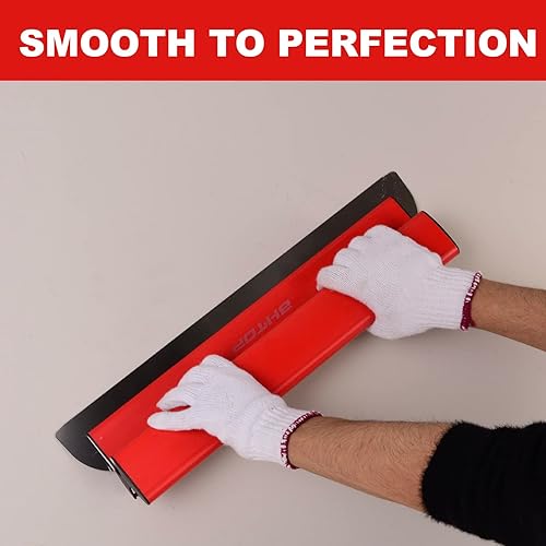 Vista 21 de BHTOP Herramientas para paneles de yeso Hoja de raspado con mango de extensión, cuchillas de 7 pulgadas, 10 pulgadas, 14 pulgadas, 16 pulgadas y 24