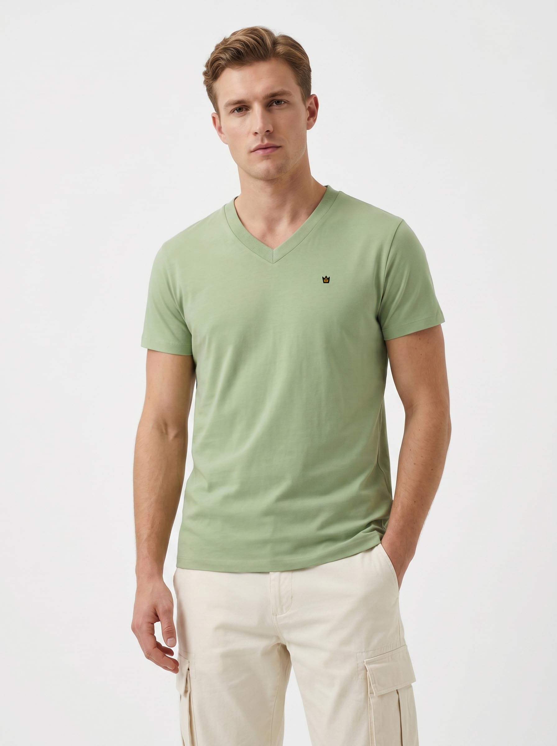 4er-Pack Herren V-Ausschnitt Kurzärmlige T-Shirts