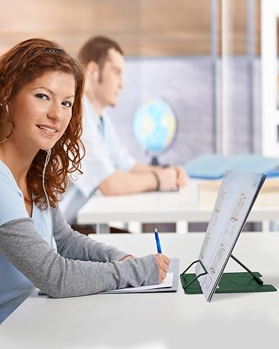 Miniatura 5 de MSDADA Book Stand Metal Reading Rest Book Holder Adjustable Cookbook Documents Holder Portable Sturdy Bookstands for Recipes Textbooks Tablet Music