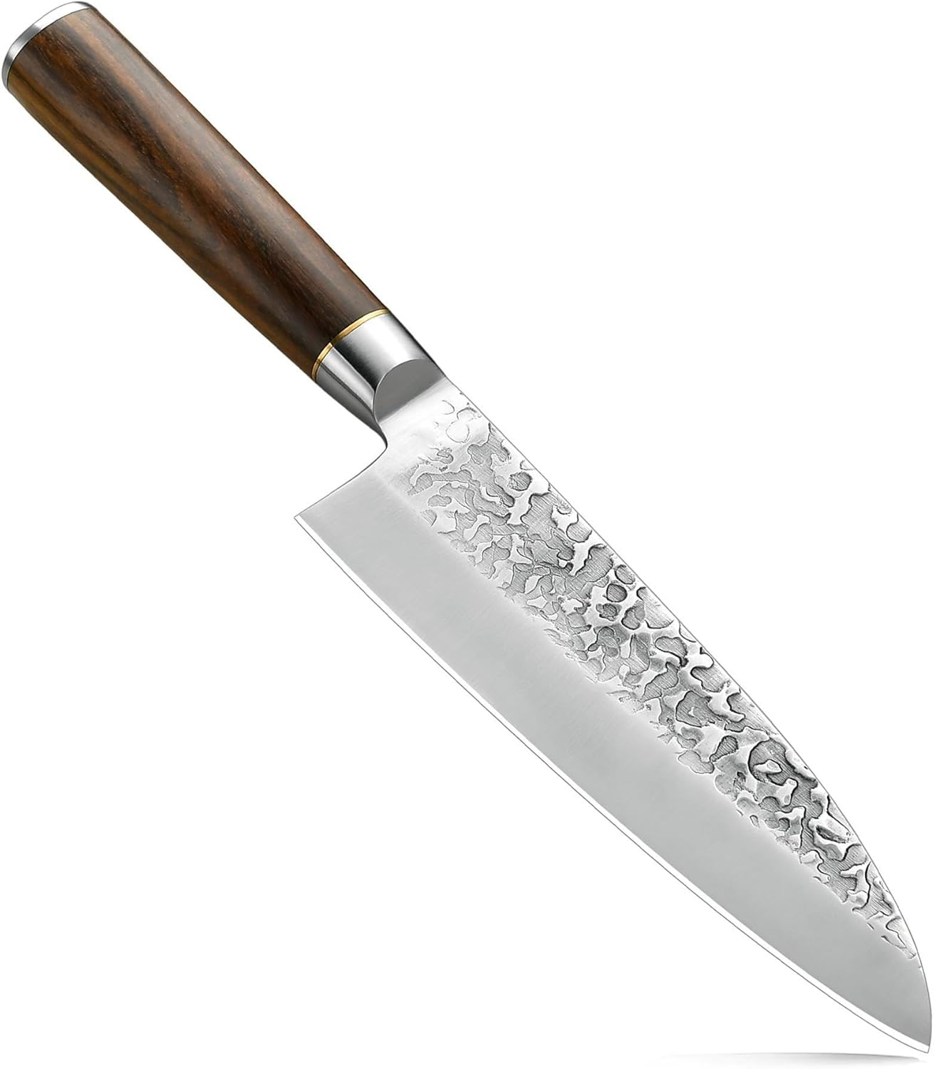 Klaus Meyer Chef Knife 7 Inch Kitchen Knife Razor Sharp Santoku Knife - 7Cr17Mov Japanese Chefs Knife, Gift For Her Him