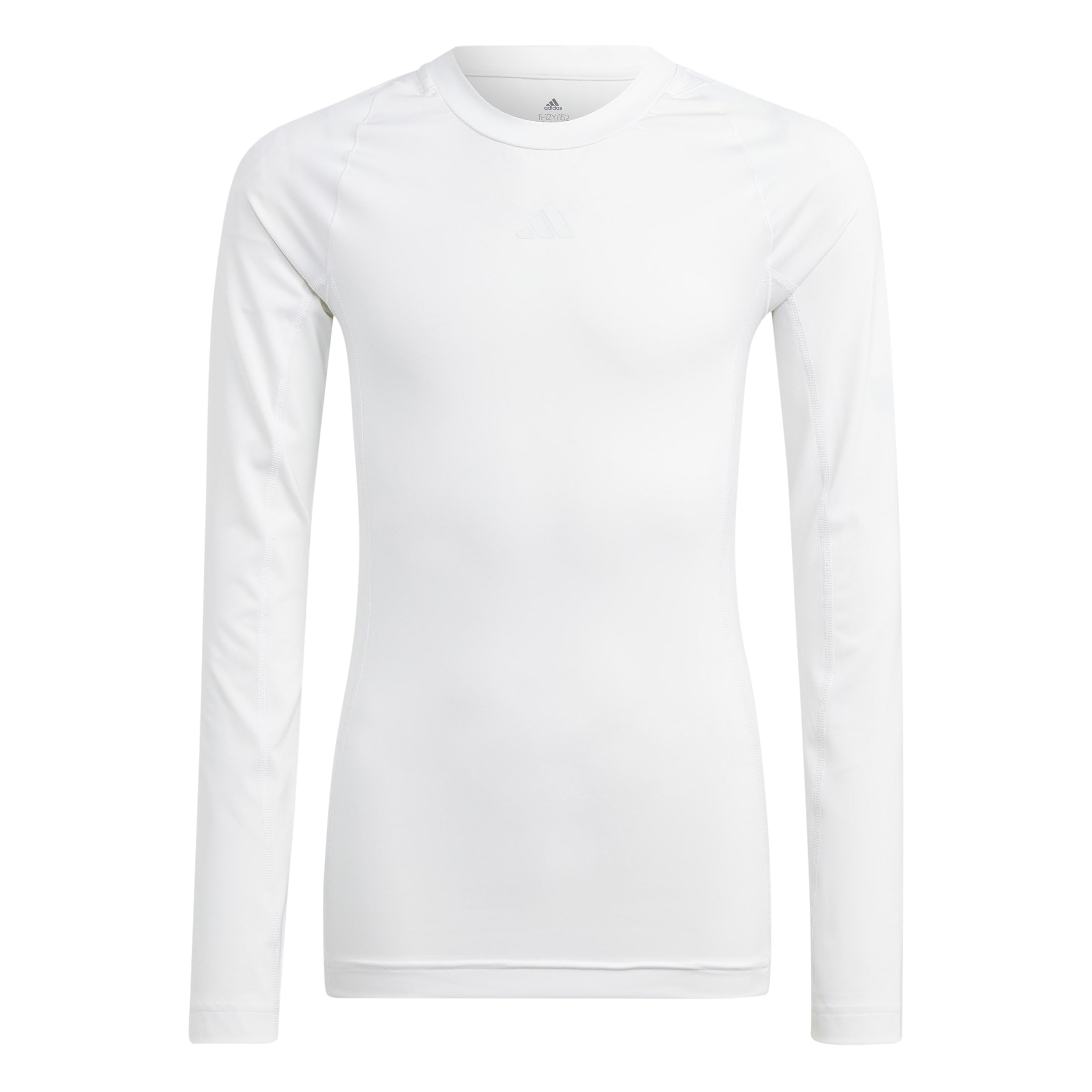 adidas Boy's Techfit Aeroready Longsleeve Youth Shirt, White, 15-16 Years