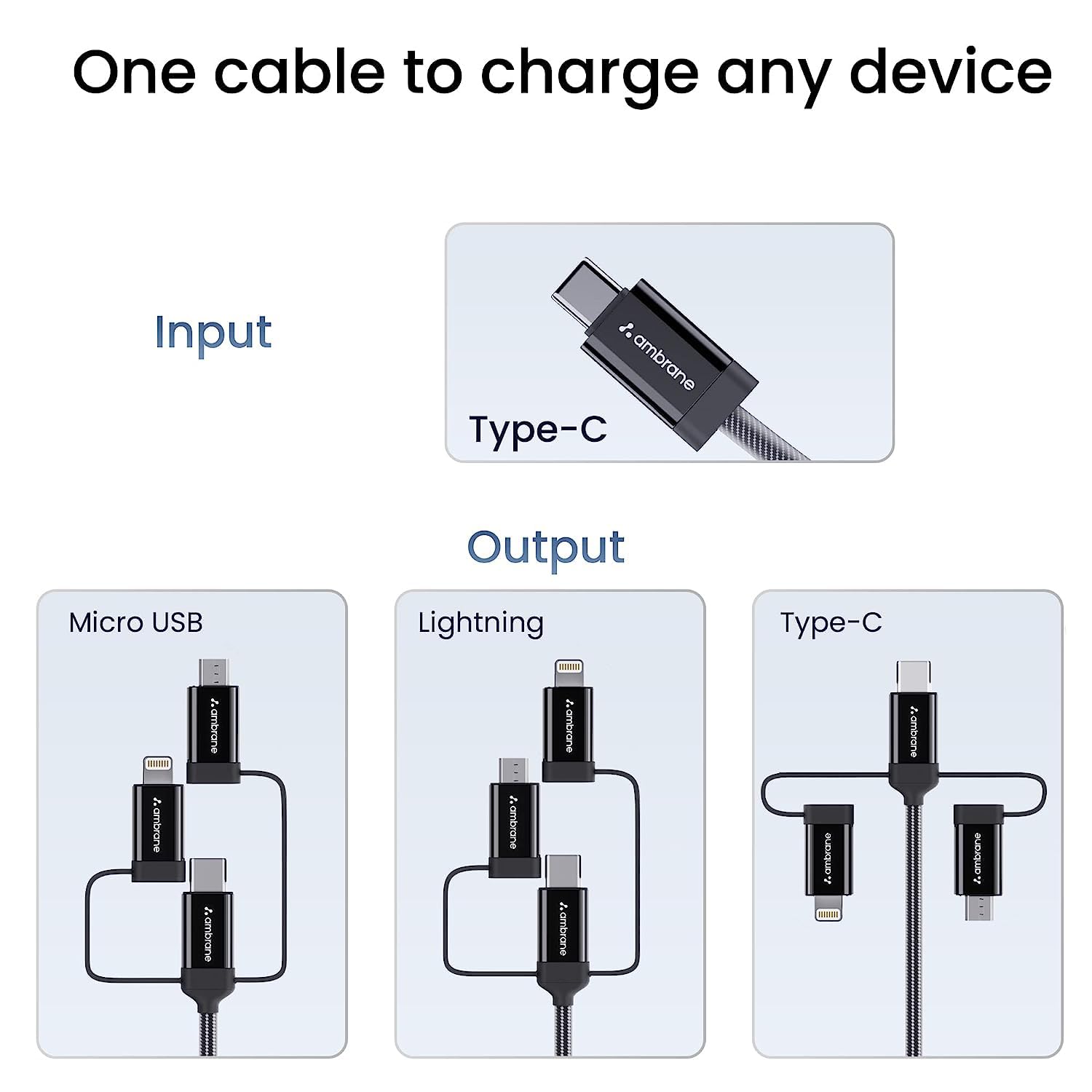 Ambrane In Type C Lightning And Micro Usb Desertcart INDIA