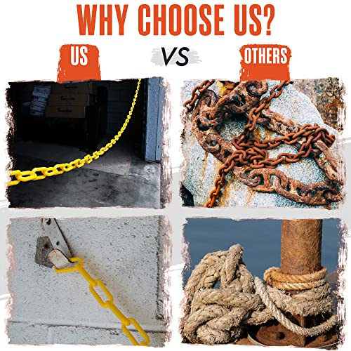 Houseables CHPLY Plastic Chain Links, Safety Barrier Chains thumb #4