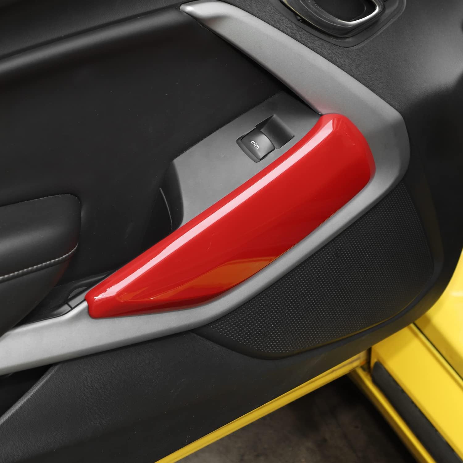 CheroCar Compatible with Camaro Door Decor Trim Panel InteriorAccessories Compatible with 2016-2022 Chevrolet Camaro,Red