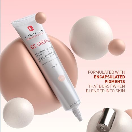 Erborian - CC Cream with Centella Asiatica - Color Correcting Cream with Healthy Glow Effect - Natural and Luminous Finish - Long-Lasting Hydration - Korean Cosmetic Care