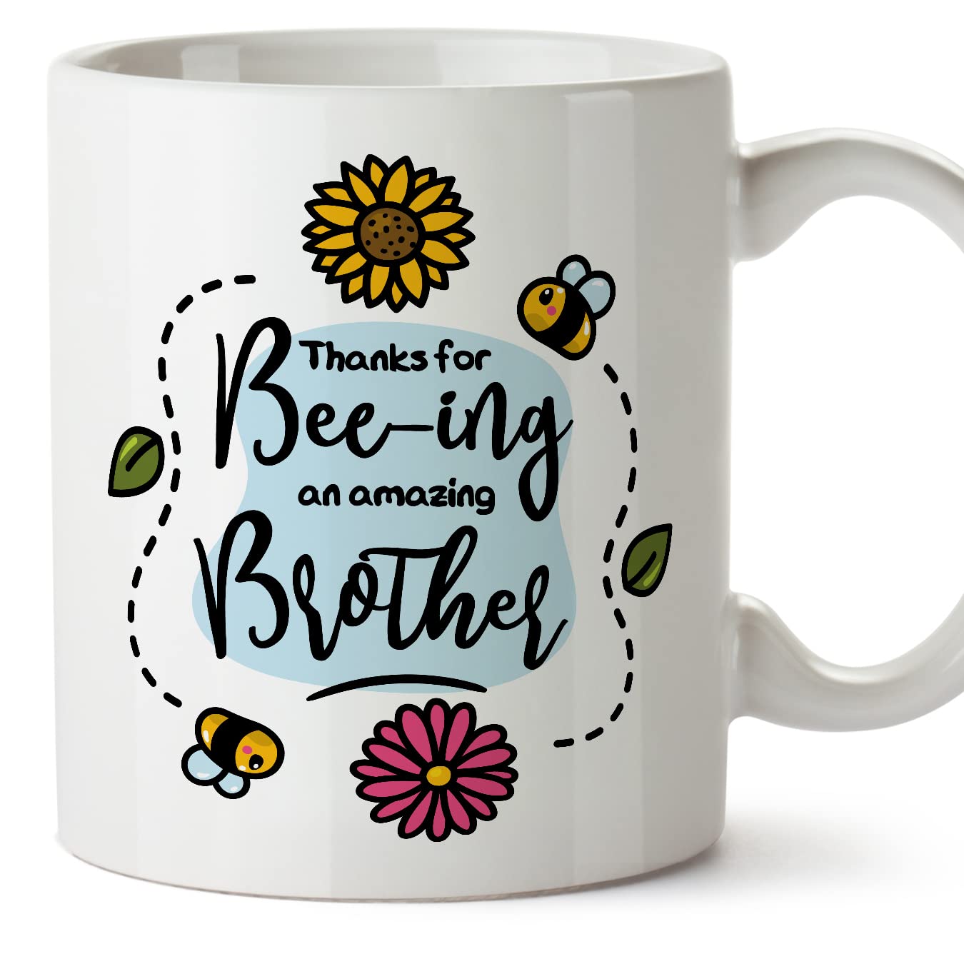 MUGFFINS Brother Mug - in English - Thanks for Beeing Amazing - Funny Gift - Ceramic 11oz Mug