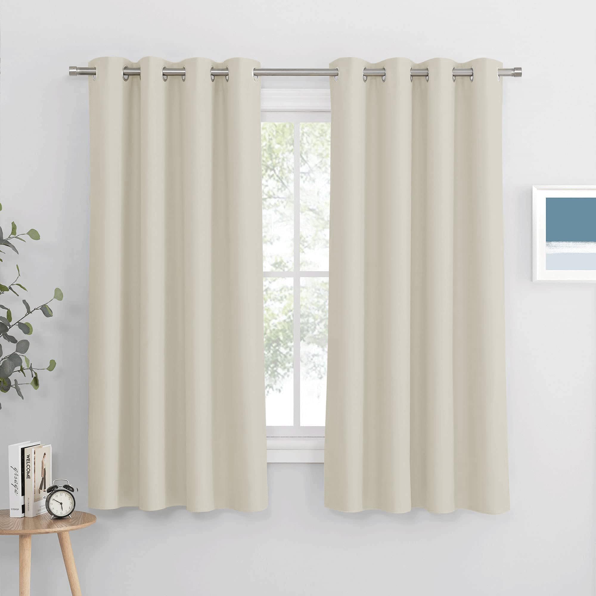 PONY DANCE Christmas Blackout Curtains, Dark Green, 2 Panels, 52 x 63 Inch