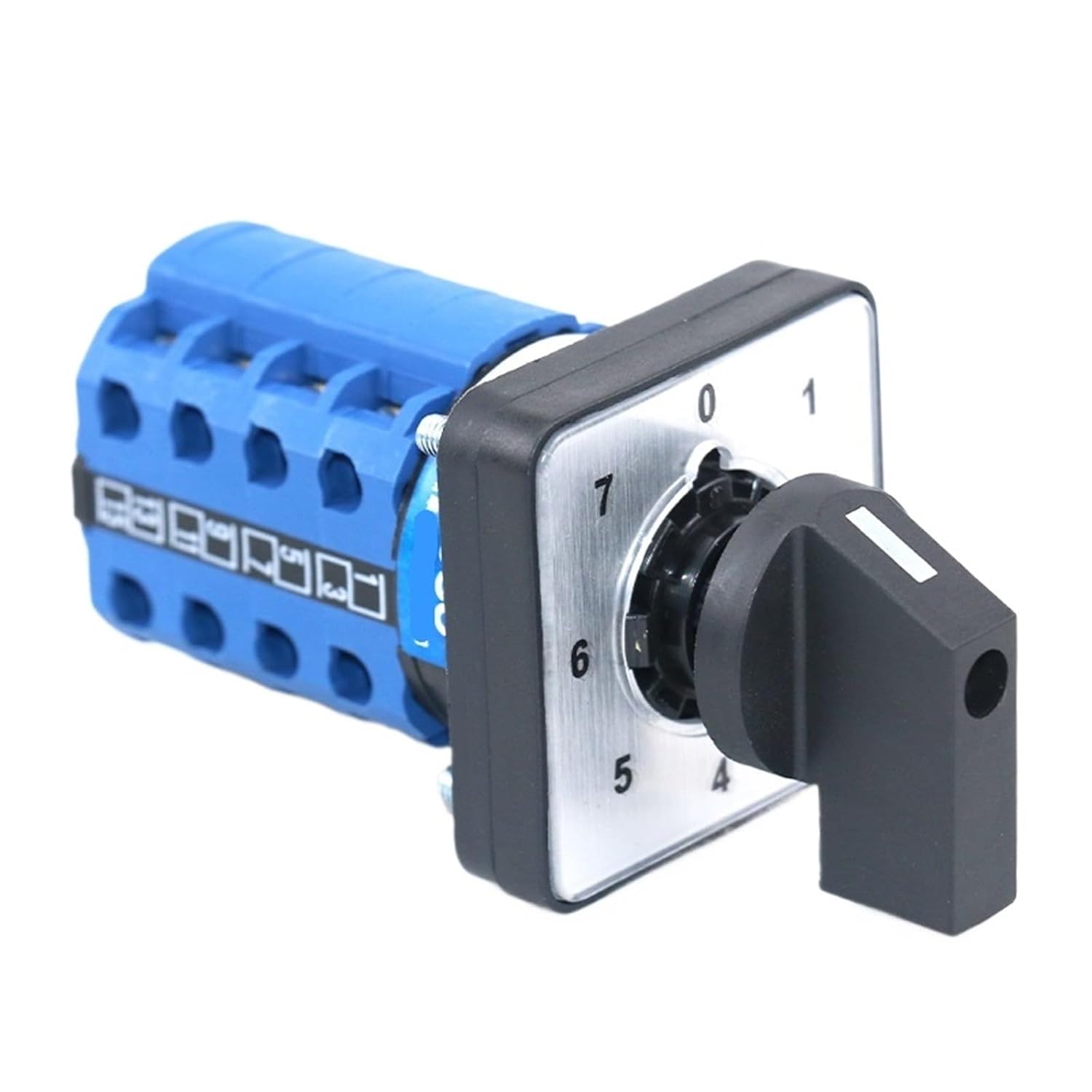 1pcs SZW26/LW26-20/0-7.4 20A 4 Pole 16 Screw Terminals 8 Position 64X64 48X48 mm Panel Changeover Rotary Cam Universal Switch(0-7.4 48X48mm)