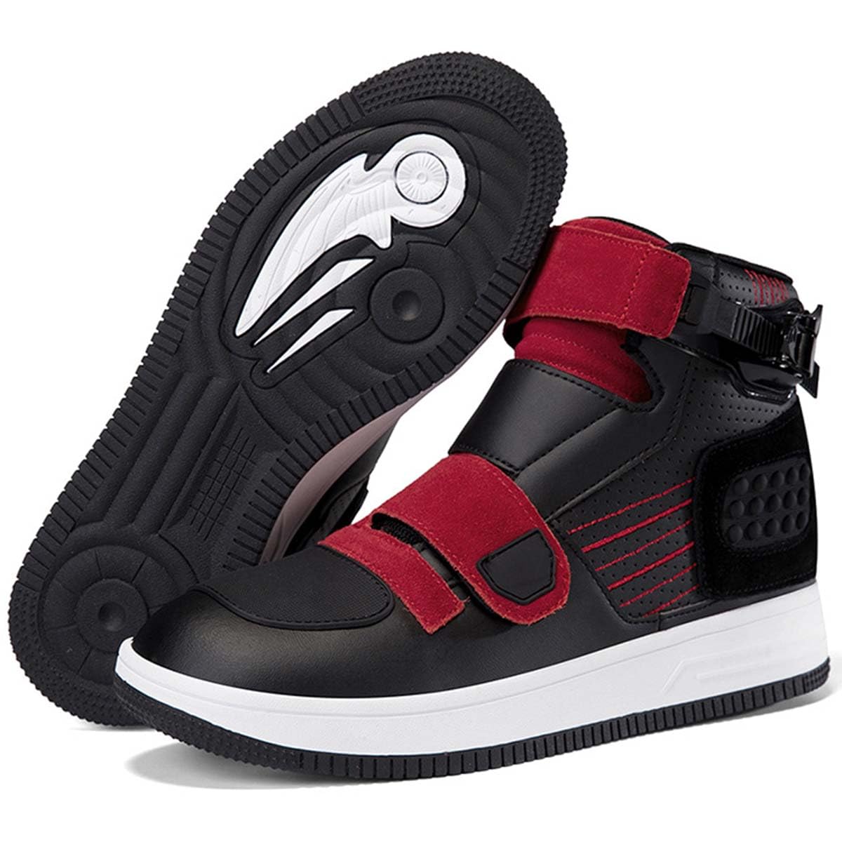 Scarpe da Moto per Uomo e Donna Stivali Moto con Protezioni | Protezioni Rinforzate, Resistenti agli Urti, Chiusura Rapida, Supporto alla Caviglia, Suola Antiscivolo, Moda e Comodi
