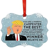 Vista 129 de Andaz Press Presidente Donald Trump Fancy Frame Recuerdo Adorno de Navidad, Regalo de broma de Técnico de Farmacia, 1 paquete, divertidas ideas