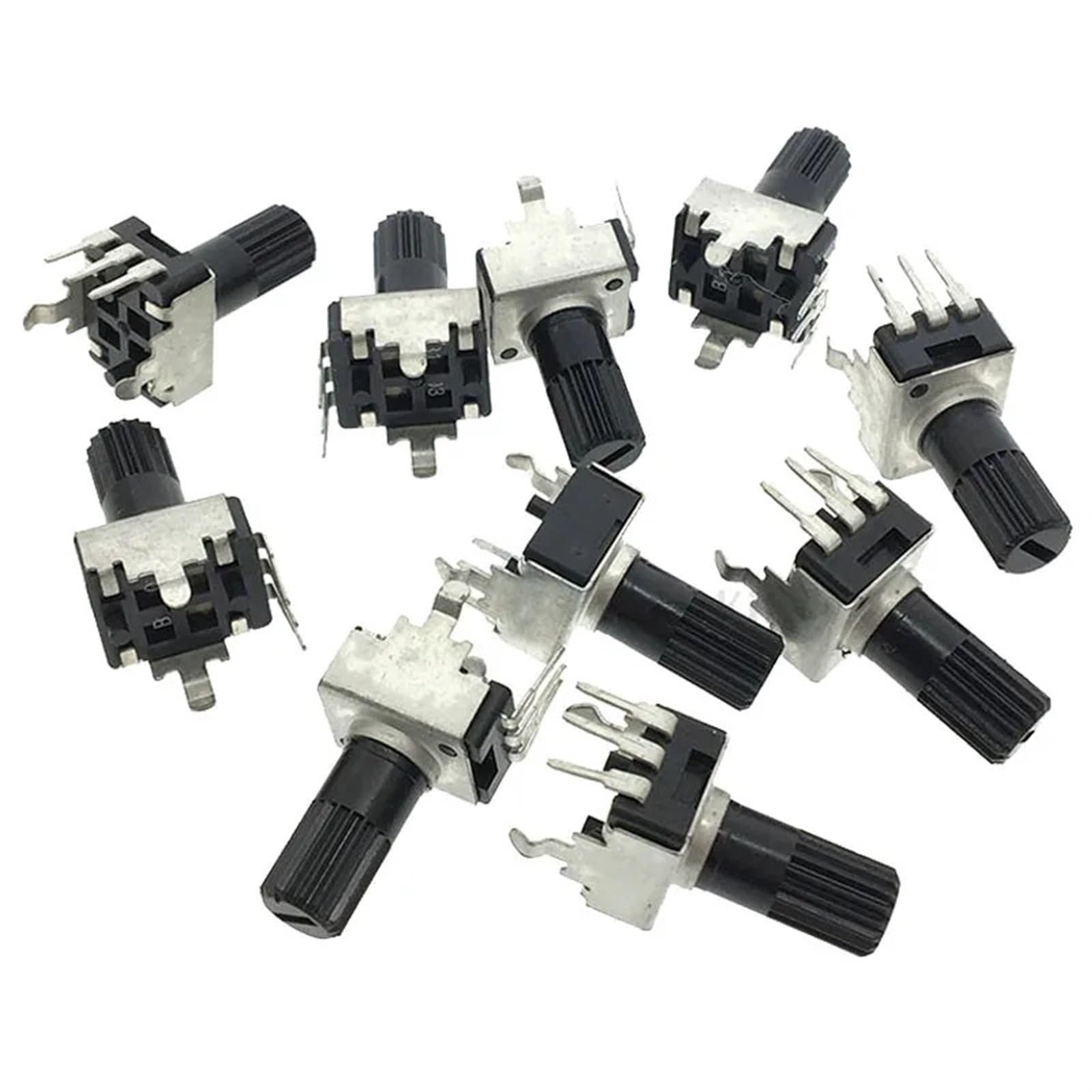 Potenziometro verticale RV09, 1 K, 2 K, 5 K, 10 K, 20 K, 50 K, 100 K, 12,5 mm, resistenza regolabile, 0932, kit di potenziometri sigillati a 3 pin (100 K Ohm)