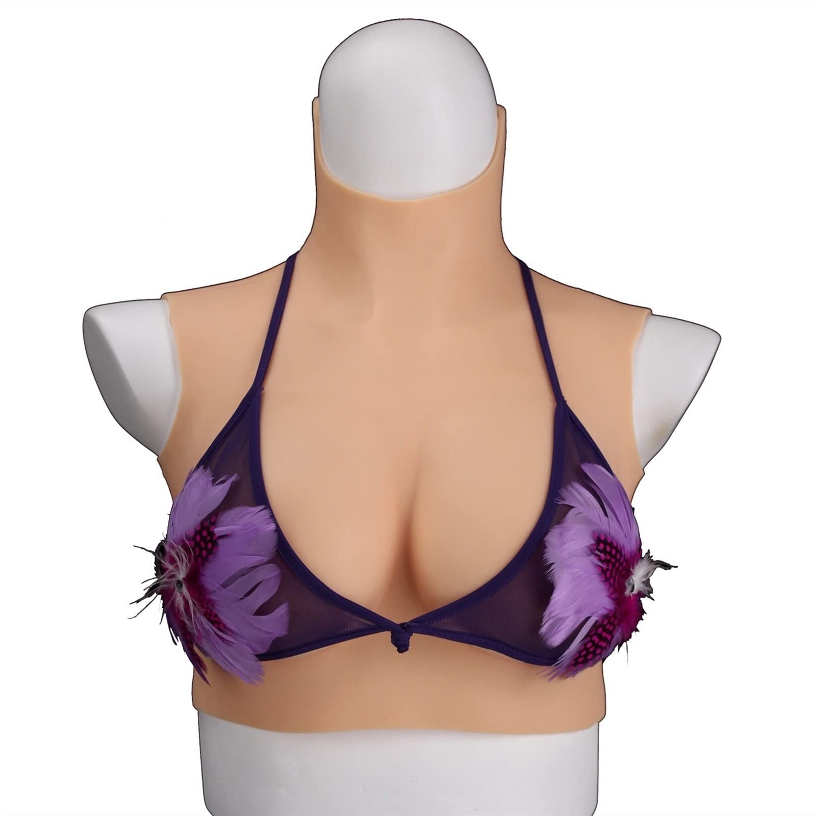 Faux seins réalistes post-mastectomie prothèse silicone confortable bonnet B - 8