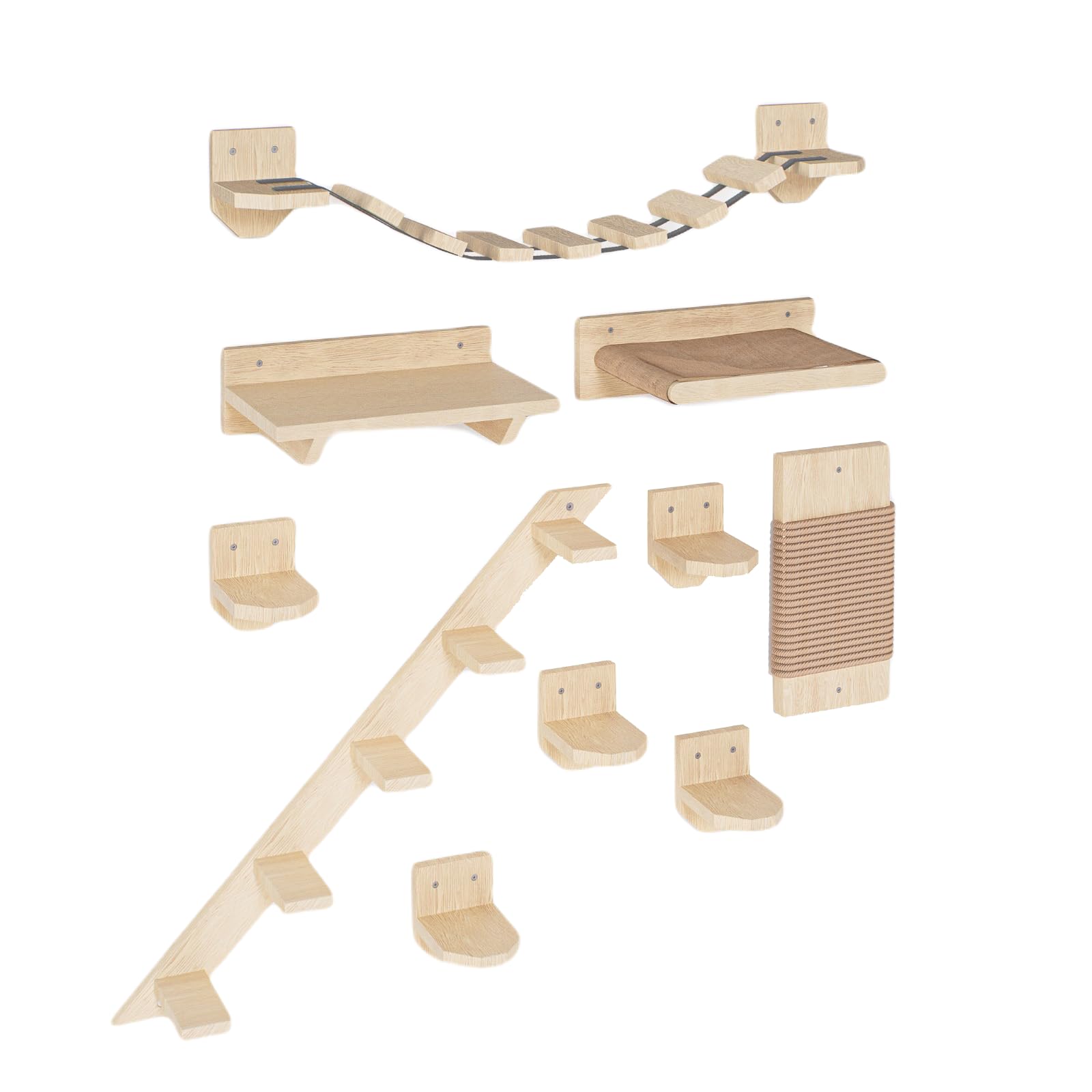Mur d'escalade pour chat, chaise longue, lit pour chat - étagère XXL, montage rural (kit mur d’escalade)