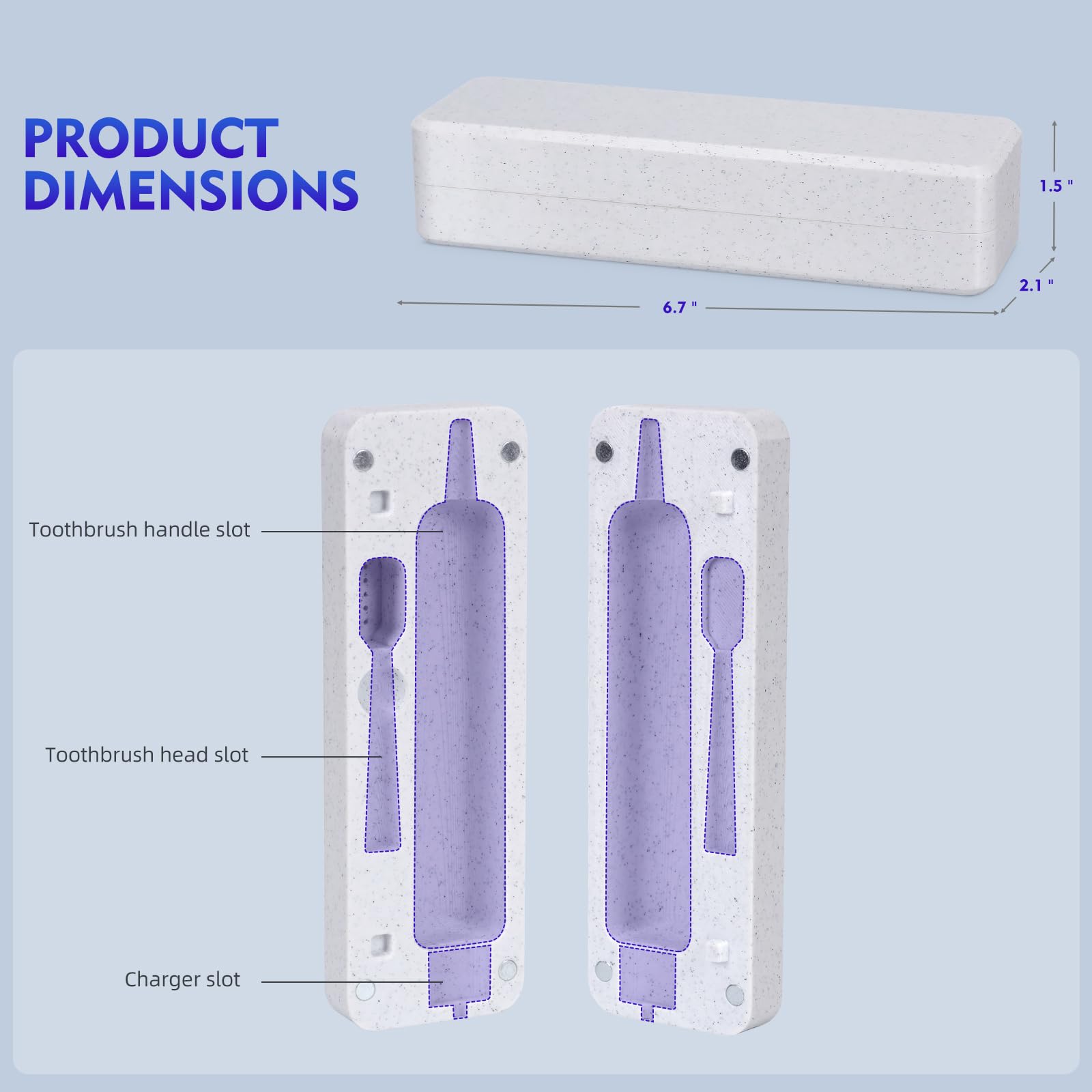Estuche magnético recargable de viaje compatible con cepillo de dientes eléctrico Laifen Wave, impermeable, higiénico, fácil de limpiar, soporte de almacenamiento para cepillo de dientes y