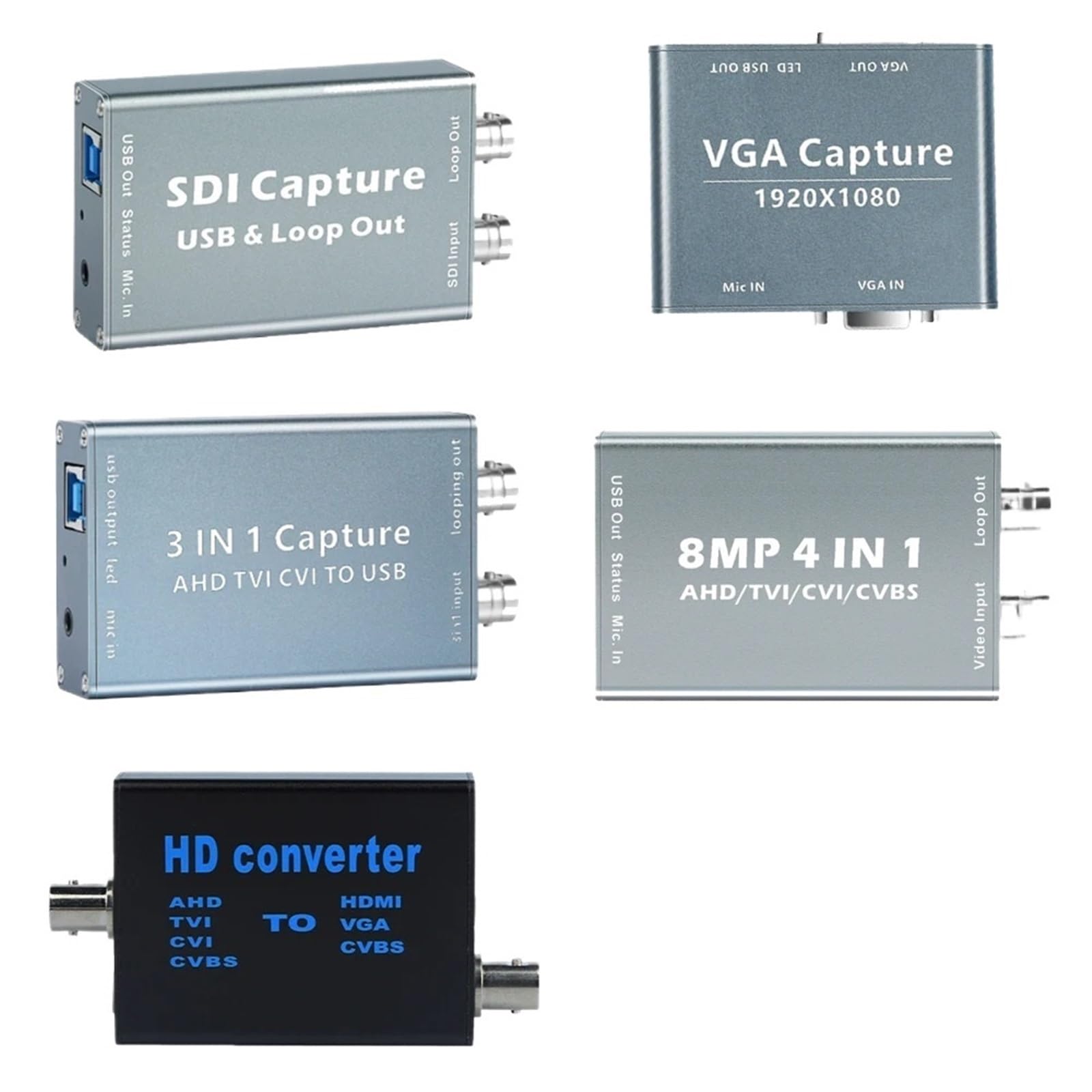 Captura de vídeo USB y Salida USB 3.0 Captura 1080 Convertidor de vídeo de señal analógicaConvertidor de vídeo(V2U-LO)