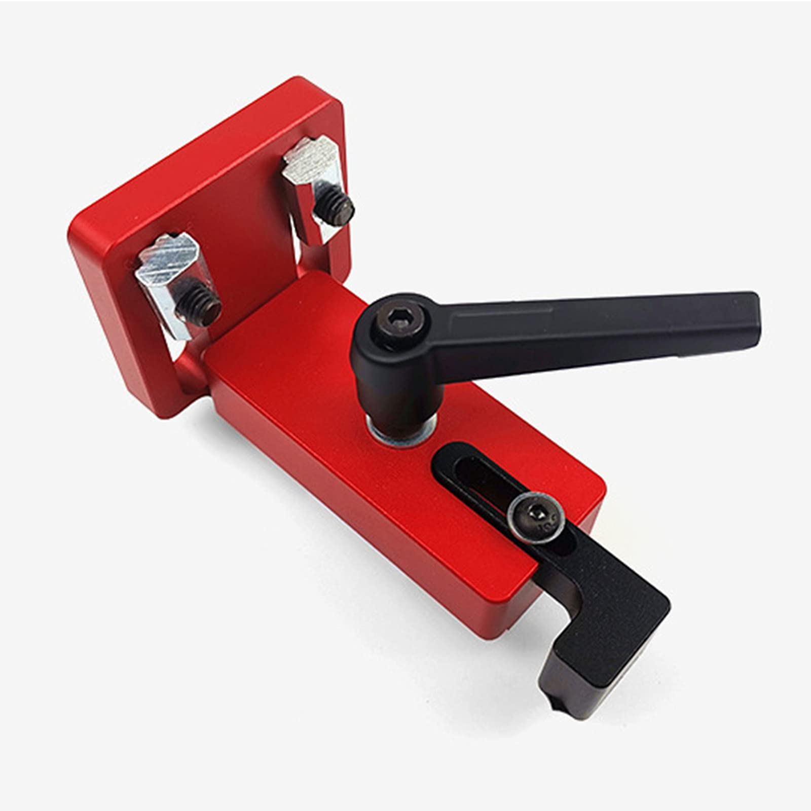 Tope de pista de inglete, tipo 30/45 T-Slot T-Track tapón de aleación de aluminio localizador de conducto de retención de riel de carpintería Herramienta de trabajo de madera (B-45)